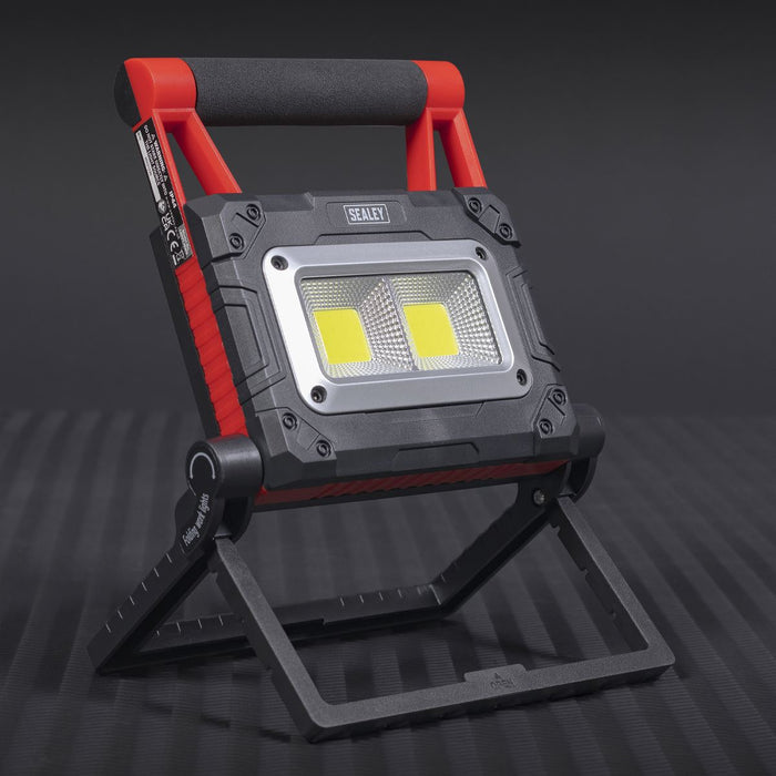 Sealey Rechargeable Solar Powered Portable Floodlight 15W COB LED LEDFL15WS Sealey - Dynamic Drive