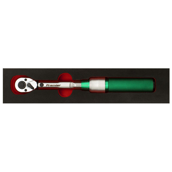 Sealey Torque Wrench Micrometer Style 1/4" Drive 5-25Nm Calibrated in EVA Tray Sealey  - Dynamic Drive