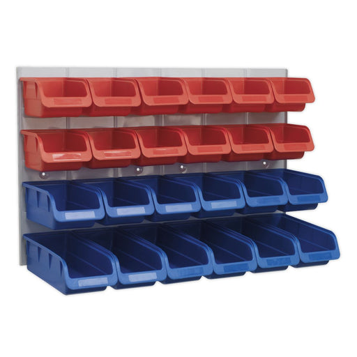 Sealey Bin & Panel Combination 24 Bins Red/Blue TPS132 Sealey - Dynamic Drive