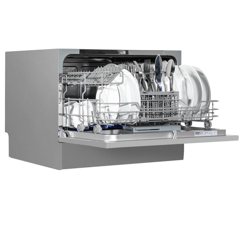 Baridi Tabletop Dishwasher 6 Place Settings 6.5L Capacity - Silver DH84 Baridi - Dynamic Drive