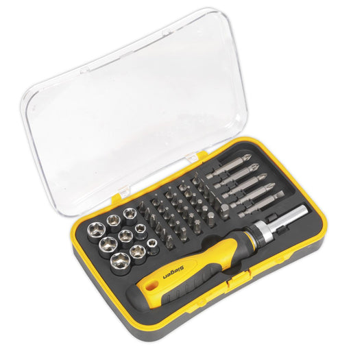 Seigen by Sealey Socket & Bit Set 45pc Ratchet Screwdriver S0979 Seigen by Sealey  - Dynamic Drive