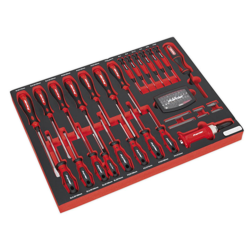 Sealey Tool Tray with Screwdriver Set 72pc TBTP04 Sealey - Dynamic Drive