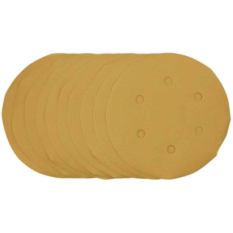 Draper Gold Sanding Discs with Hook & Loop, 150mm, 400 Grit (Pack of 10) 64282 Draper - Dynamic Drive