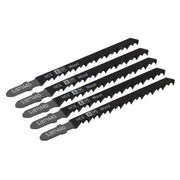Sealey Jigsaw Blade General Wood 100mm 6tpi Pack of 5 SJBT144D Sealey - Dynamic Drive