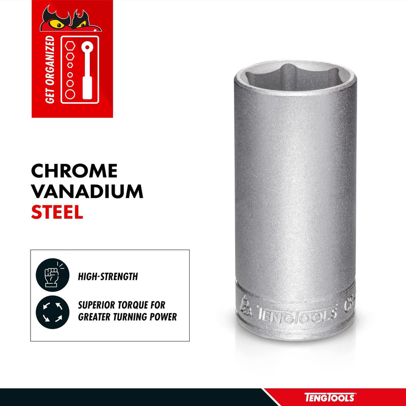 Teng Tools 1/2" Deep Socket 6 pt Metric 24mm Teng Tools - Dynamic Drive
