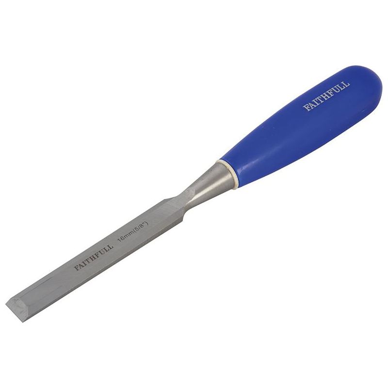 Faithfull Bevel Edge Chisel Blue Grip 16mm (5/8in) Faithfull - Dynamic Drive