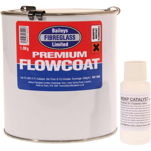 Baileys Black Flowcoat/Topcoat w/ Hardener 1 0kg: High Quality Metal Coating Baileys - Dynamic Drive
