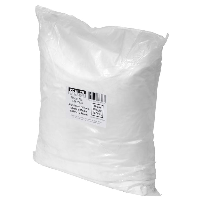 Sealey Aluminium Silicate Blasting Media 0.09mm-0.25mm ASF25KG Sealey - Dynamic Drive