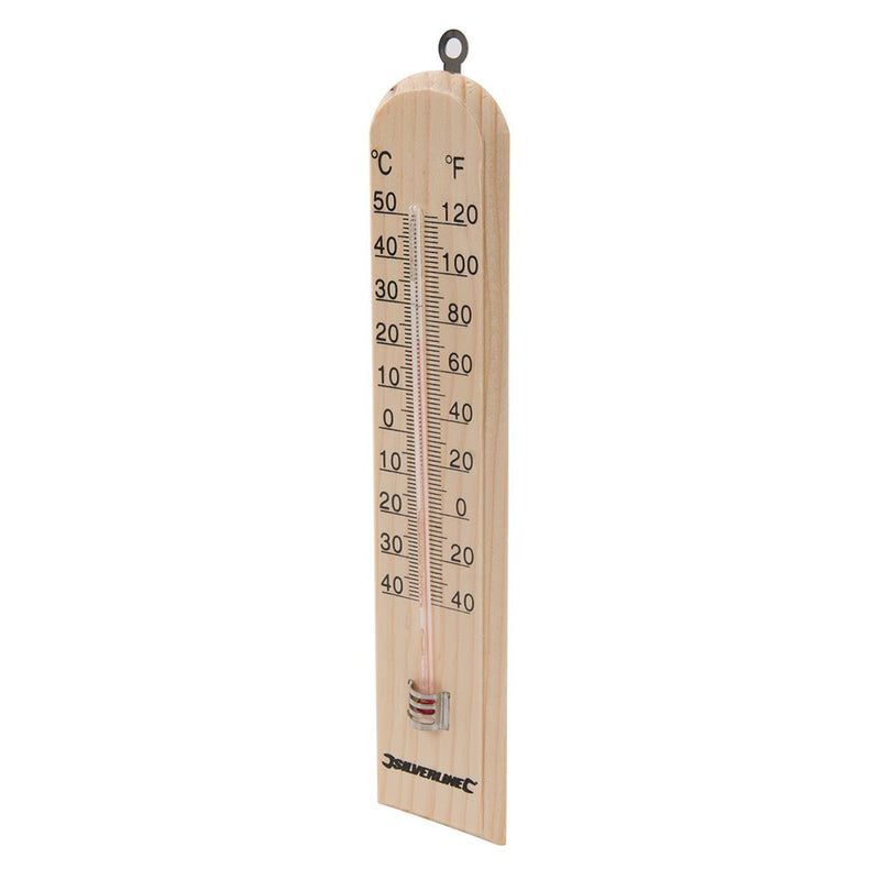 Silverline Wooden Thermometer -40° to +50°C Silverline - Dynamic Drive