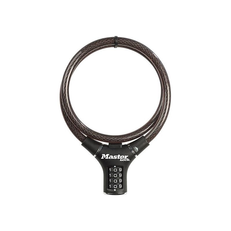 Master Lock Black Steel Rigid Combination Cable 0.9m x 12mm Master Lock - Dynamic Drive