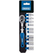 Draper Metric Socket and Ratchet Set, 1/4" Sq. Dr. (12 Piece) 16369 Draper - Dynamic Drive