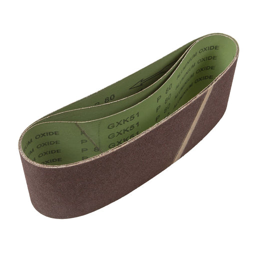 Sealey Sanding Belt 100 x 610mm 80Grit Pack of 3 CB16180/3 Sealey - Dynamic Drive