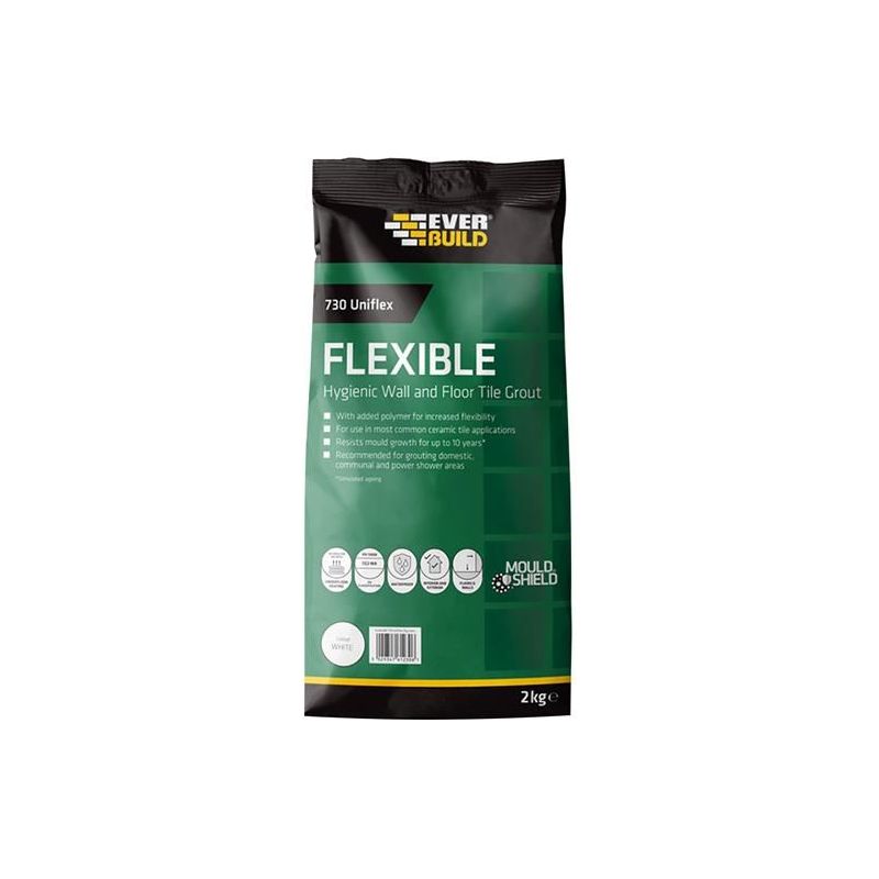 Everbuild Sika 730 Uniflex Hygienic Tile Grout White 2.5kg Everbuild Sika - Dynamic Drive