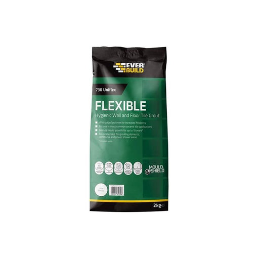 Everbuild Sika 730 Uniflex Hygienic Tile Grout White 2.5kg Everbuild Sika - Dynamic Drive