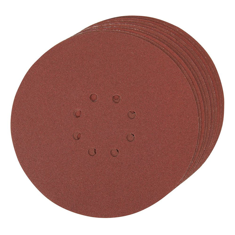 Silverline Hook & Loop Discs Punched 225mm 10pk 120 Grit Silverline - Dynamic Drive