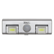 Sealey Auto 8 LED Light with PIR Sensor 3 x AA Cell GL93 Sealey  - Dynamic Drive