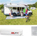 Fiamma F45S 425cm Awning Polar White Case Royal Grey Fabric Motorhome Caravan Fiamma  - Dynamic Drive