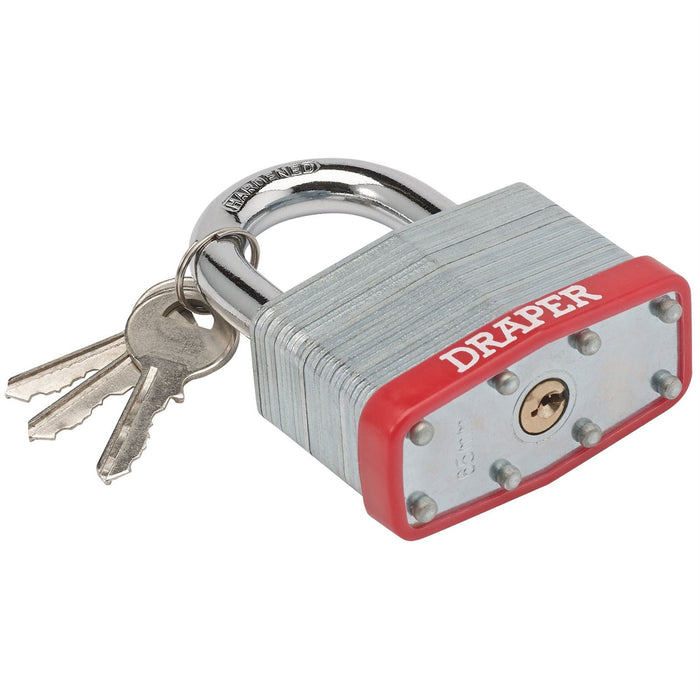 Draper Laminated Steel Padlock, 65mm 68807 Draper - Dynamic Drive