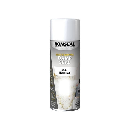 Ronseal Quick Dry Damp Seal Aerosol White 400ml Ronseal - Dynamic Drive