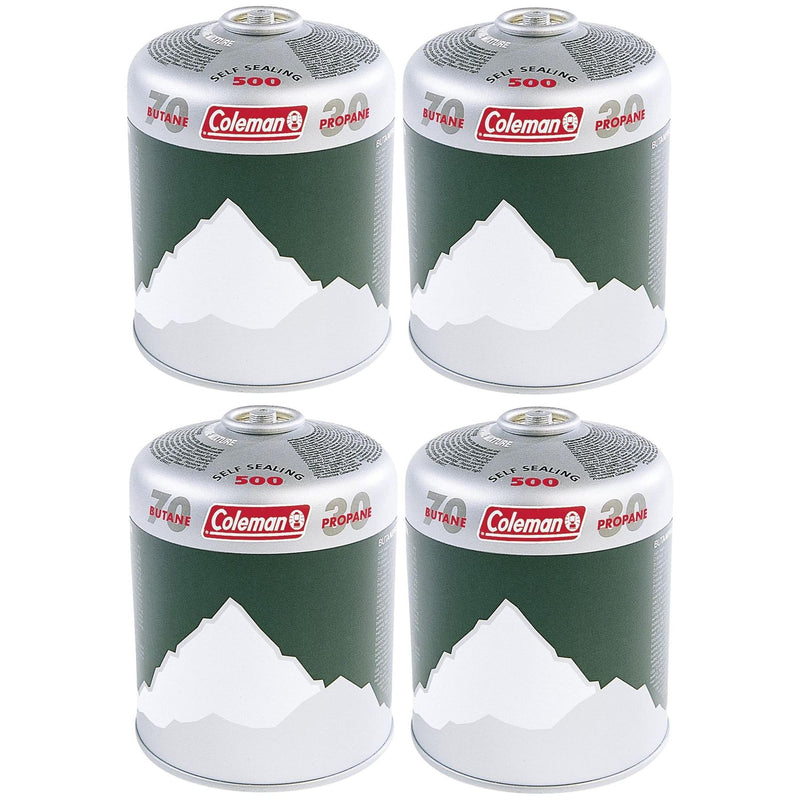 Coleman C500 Gas Cartridge Butane Propane Mix Self Sealing Screw Thread 4 Pack Coleman  - Dynamic Drive