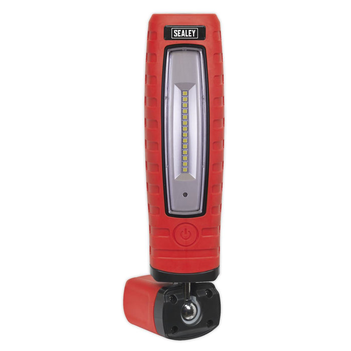 Sealey LED360R Cordless 360° 3W LED Rechargeable Inspection Lamp Red Li-ion Sealey  - Dynamic Drive