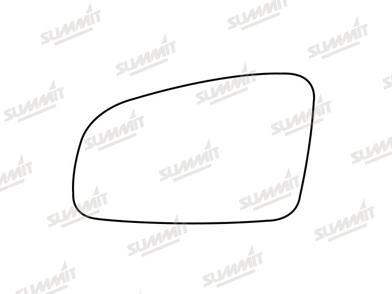 Summit Stick-On Standard Mirror Glass fits Renault Espace 03 to 15 LHS Summit - Dynamic Drive