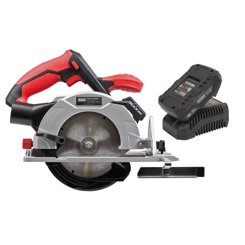 Sealey SV20 Series 150mm Cordless Circular Saw Kit 20V 2Ah CP20VCSKIT1 Sealey - Dynamic Drive