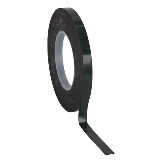 Sealey Double-Sided Adhesive Foam Tape 12mm x 10m Green Backing DSTG1210 Sealey - Dynamic Drive