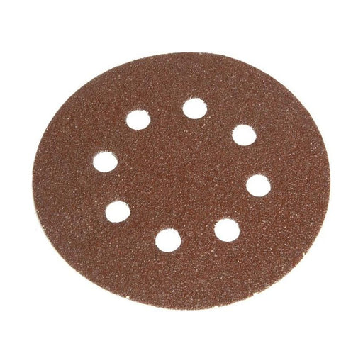 Faithfull Hook & Loop Sanding Disc DID3 Holed 125mm x 80G (Pack 5) Faithfull - Dynamic Drive