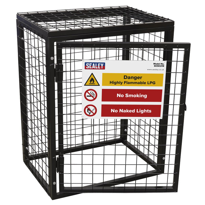 Sealey Safety Cage 2 x 19kg Gas Cylinders GCSC219 Sealey - Dynamic Drive