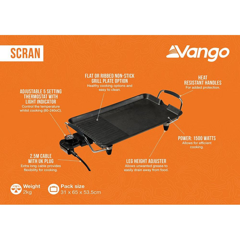 Vango Scran Medium Griddle Plate - Outdoor Camping Non-Stick Cooking Plate Vango - Dynamic Drive