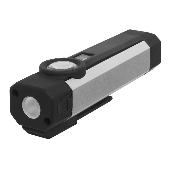 Sealey Rechargeable Aluminium Pocket Light with UV 3W COB & 1 SMD LED LED220UV Sealey - Dynamic Drive