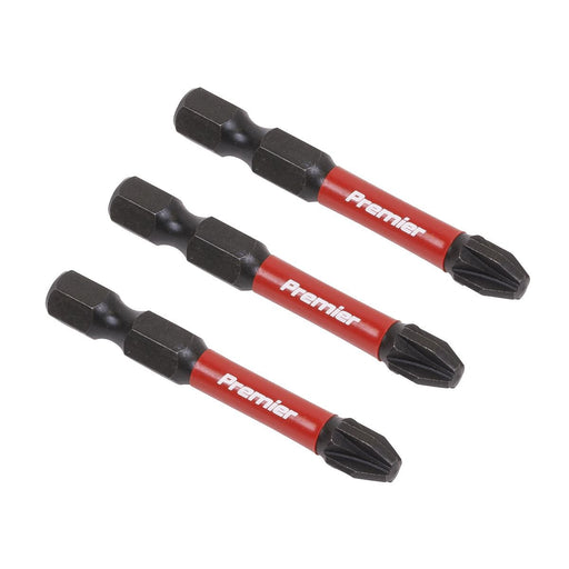 Sealey Pozi #3 Impact Power Tool Bits 50mm 3pc AK8234 Sealey - Dynamic Drive
