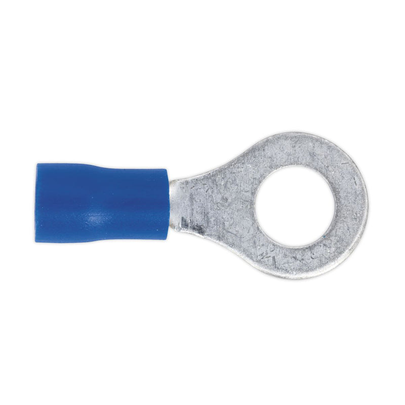 Sealey Easy-Entry Ring Terminal 6.4mm (1/4") Blue Pack of 100 BT26 Sealey - Dynamic Drive