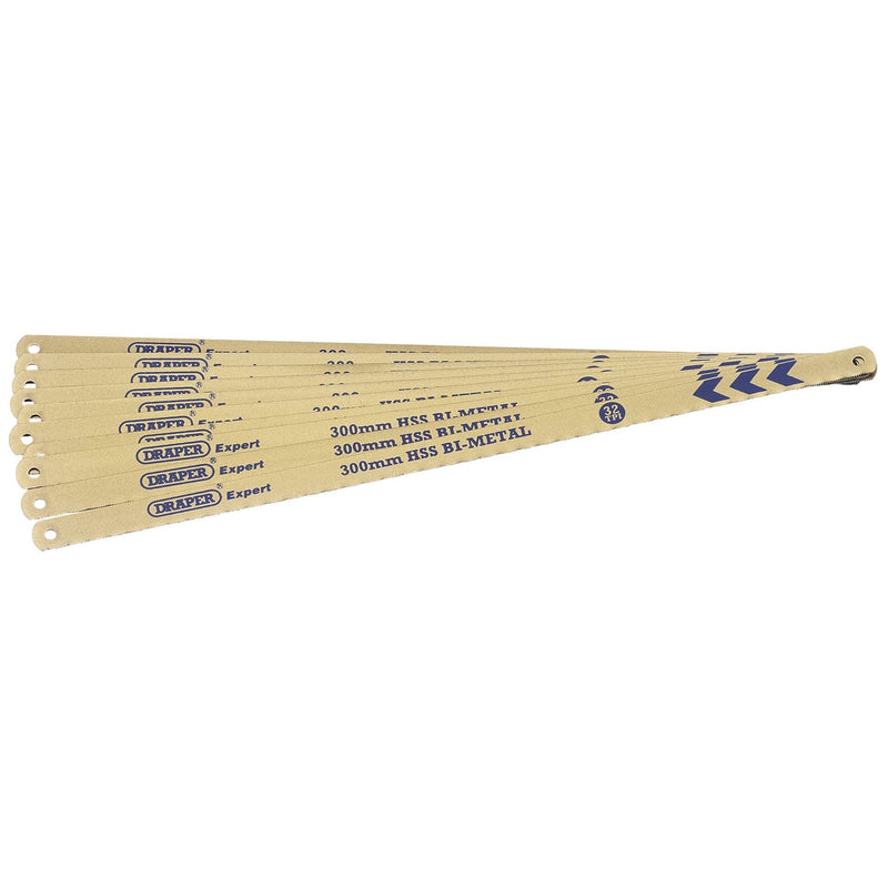 Draper Bi-metal Hacksaw Blades, 300mm, 32tpi (Pack of 10) 38266 Draper - Dynamic Drive