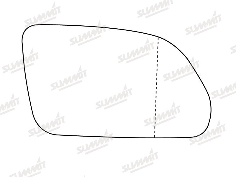 Summit Heated Base Plate With Blind Spot Mirror Glass fits VW Polo / Skoda Octavia RHS Summit - Dynamic Drive