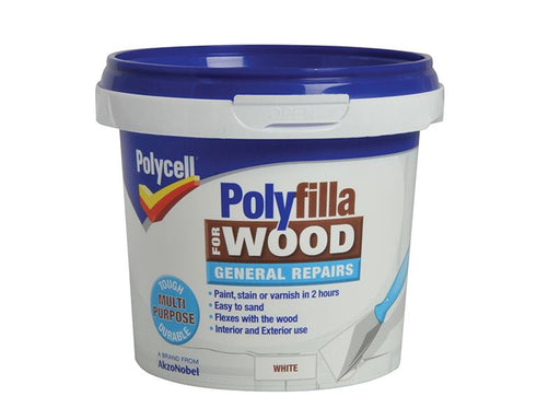 Polycell Polyfilla for Wood General Repairs White Tub 380g Polycell - Dynamic Drive