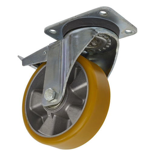 Sealey Castor Wheel Swivel Plate with Total Lock160mm SCW5160SPL Sealey - Dynamic Drive