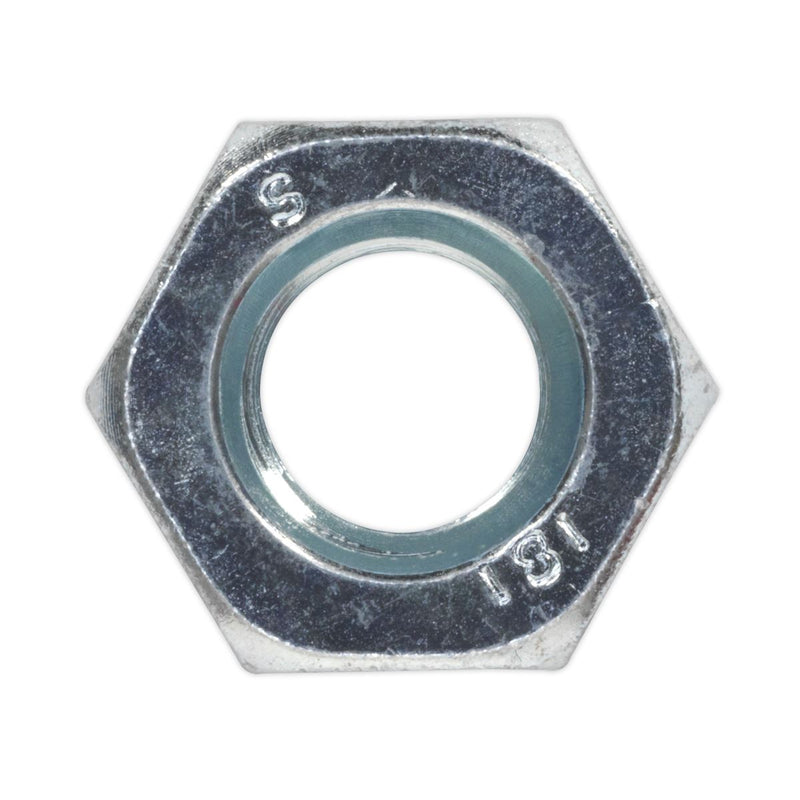 Sealey Steel Nut M10 Zinc DIN 934 Pack of 100 SN10 Sealey  - Dynamic Drive