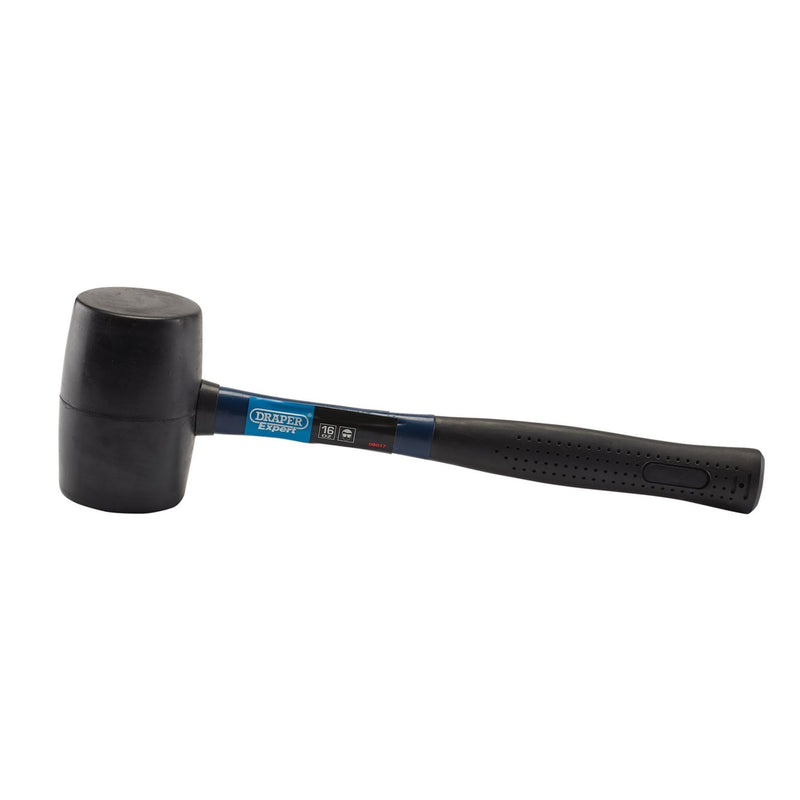 Draper Rubber Mallet with Fibreglass Shaft, 450g/16oz 08017 Draper - Dynamic Drive