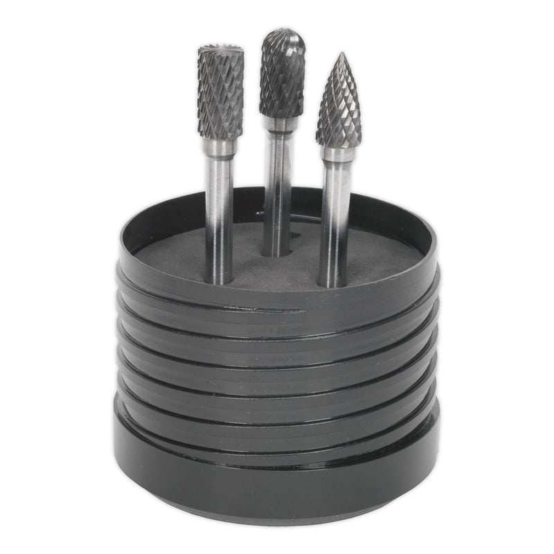 Sealey Tungsten Carbide Rotary Burr Set 3pc SDBK3 Sealey - Dynamic Drive