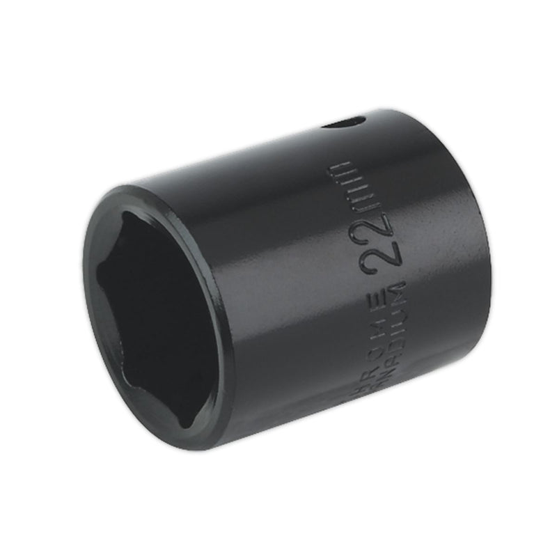 Sealey Impact Socket 22mm 1/2"Sq Drive IS1222 Sealey - Dynamic Drive