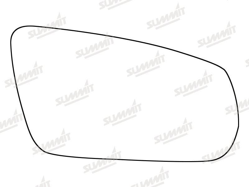 Summit Stick-On Standard Mirror Glass fits Ford Mustang 04 to 15 RHS Summit - Dynamic Drive