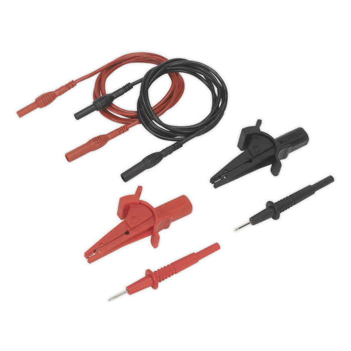 Sealey Automotive Test Lead & Crocodile Clip Set 6pc TATL Sealey - Dynamic Drive