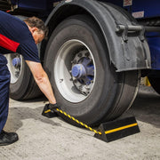 Sealey Heavy-Duty Rubber Wheel Chocks Pair WC11 Sealey - Dynamic Drive