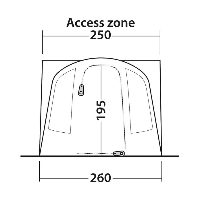 Outwell Santa Monica Driveaway Air Awning Grey Outwell - Dynamic Drive