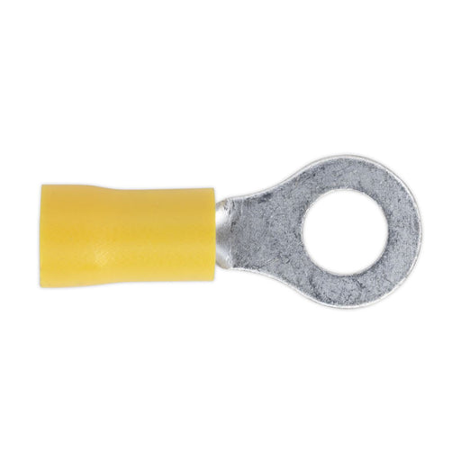 Sealey Easy-Entry Ring Termina l6.4mm (1/4") Yellow Pack of 100 YT19 Sealey - Dynamic Drive