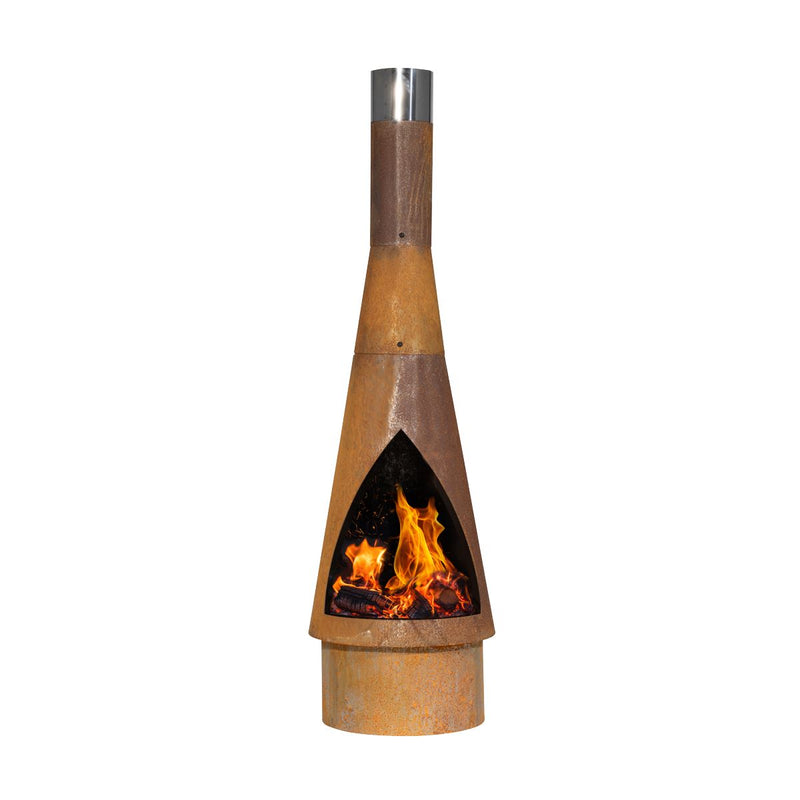 Dellonda Outdoor/Garden/Patio Conical Chiminea Fireplace Fire Pit Heater H127cm Dellonda - Dynamic Drive