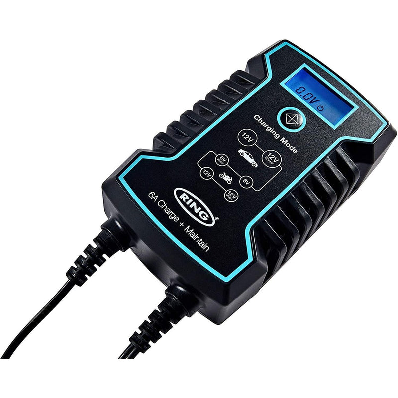Ring RSC806 12v 6A Car Motorbikes Maintenance Start/Stop Smart Battery Charger Ring Automotive - Dynamic Drive