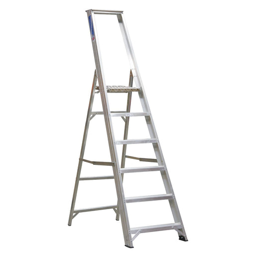 Sealey Industrial Step Ladder 6-Tread Aluminium - BS EN 131 AXL6 Sealey - Dynamic Drive